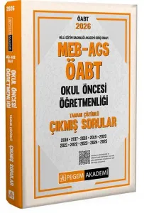 Pegem Yayınları 2026 MEB AGS ÖABT Okul Öncesi Öğretmenliği Tamamı Çözümlü Çıkmış Sorular