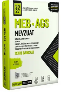 Pegem Yayınları 2027 MEB AGS Mevzuat Soru Bankası Tamamı Çözümlü