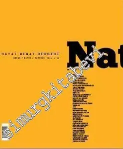 Natama Üç Aylık Hayat Memat Dergisi - Sayı: 10      Nisan, Mayıs, Haziran