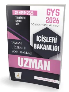 GYS 2026 İçişleri Bakanlığı Uzman Tamamı Çözümlü Soru Bankası
