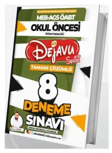 TKM Akademi ÖABT MEB-AGS Okul Öncesi Öğretmenliği Dejavu 8 Deneme Çözümlü
