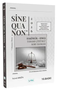 İlken Yayınları 2026 SİNE QUA NON HMGS Hakimlik Soru Bankası Çözümlü