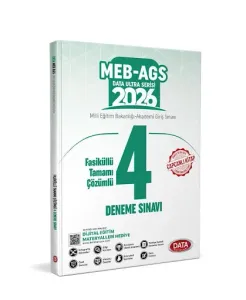 Data Yayınları 2026 MEB AGS Fasiküllü Tamamı Çözümlü 4 Deneme Sınavı