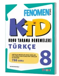 FENOMEN 8. SINIF TÜRKÇE KONU TARAMA DENEMELERİ
(40 DENEME)