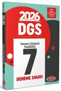 Data Yayınları 2026 DGS Tamamı Çözümlü 7 Deneme
