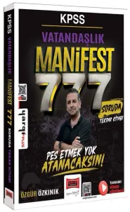 Yargı Yayınları KPSS Vatandaşlık Manifest Serisi 777 Soruda Tamamı Video Çözümlü Tekrar Kitabı