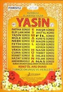 Yasin Türkçe Okunuşlu Mealli (Orta Boy-Kod:f018)