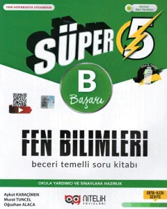 Süper 5.Sınıf Fen Bilimleri B Başarı Beceri Temelli Soru Kitabı