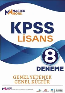 MasterWork Yayınları KPSS Lisans Genel Yetenek - Genel Kültür 8 Deneme
