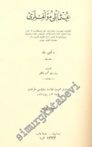 OSMANLICA: Osmanlı Müellifleri, Cilt 1 -