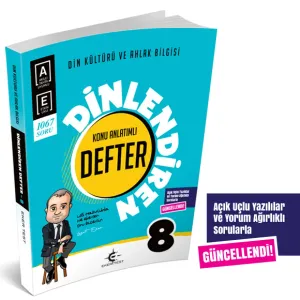 8. Sınıf Dinlendiren Defter (Eker Test) Dinlendiren Defter Serisi - 8. Sınıf Din Kültürü ve Ahlak Bilgisi