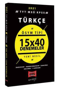 Yargı TYT MSÜ KPSS Türkçe ÖSYM Tipi 15x40 Denemeler 2021 YENİ