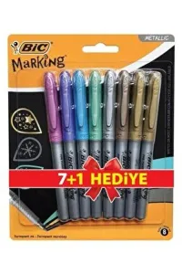 BİC MARKING COLOR PERMANENT MARKER 8Lİ METALİK