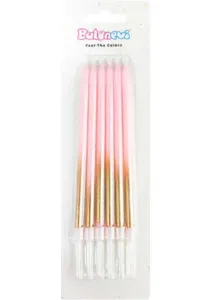 GOLD - MAKARON AÇIK PEMBE MUM 6 LI