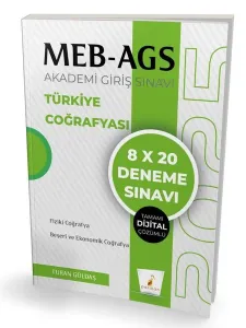 SÜPER FİYAT Pelikan Yayınları MEB - AGS Hazırlık Türkiye Coğrafyası 8x20 Tamamı Dijital Çözümlü Deneme Sınavı