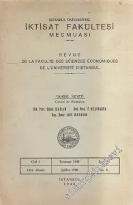 İstanbul Üniversitesi İktisat Fakültesi Mecmuası - Revue De La Faculte Des Sciences Economiques De L'Universite D'Istanbul - 4  1    Temmuz 1940