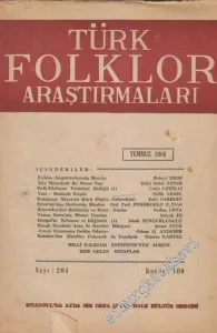 Türk Folklor Araştırmaları - Sayı: 204,      Temmuz