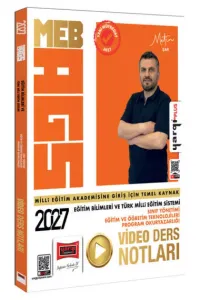 Yargı Yayınları 2027 MEB-AGS Eğitim Bilimleri ve Türk Milli Eğitim Sistemi Sınıf Yönetimi - Eğitim ve Öğretim Teknolojileri Program Okuryazarlığı Video Ders Notları