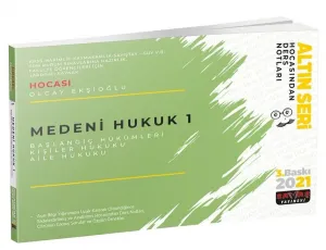 Savaş Yayınları Medeni Hukuk 1 Ders Notları