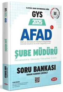 Data Yayınları 2025 AFAD Şube Müdürü GYS Soru Bankası - Karekod Çözümlü