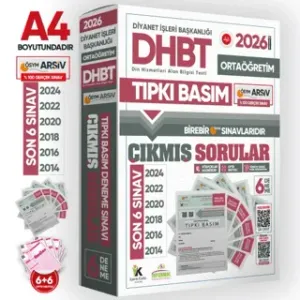 Karakutu Yayınları 2026 KPSS-DHBT Ortaöğretim ÖSYM Çıkmış Soru Tıpkı Basım 6'lı Kitapçık Türkiye Geneli Deneme Paketi