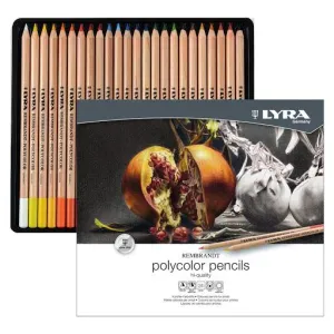 Lyra Rembrandt Polycolor Kuru Boya Kalemi Metal Kutu 24'lü
