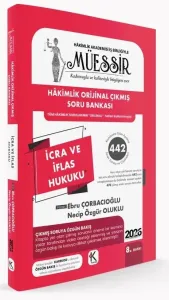 MÜESSİR 2026 Hakimlik İcra ve İflas Hukuku Orijinal Çıkmış Soru Bankası Çözümlü