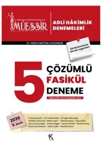Müessir Adli Hakimlik Çözümlü 5 Deneme