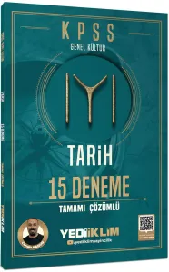 Yediiklim Yayınları KPSS Genel Kültür Tarih 15 Deneme Tamamı Çözümlü