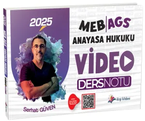 Dizgi Kitap Yayınları 2025 MEB-AGS Anayasa Hukuku Video Ders Notu
