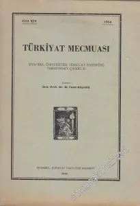 Türkiyat Mecmuası - Cilt: 14       1965