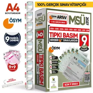 İnformal MSÜ ÖSYM Çıkmış Soru Tıpkı Basım 9 lu Deneme Paketi Türkiye Geneli Video ve Dijital Çözümlü 2027