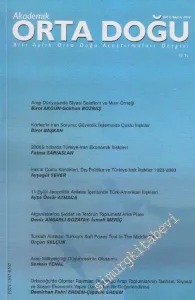 Akademik Orta Doğu - Altı Aylık Orta Doğu Araştırmaları Dergisi - Sayı: 2  7