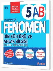 Fenomen Okul Yayınları 5. Sınıf Din Kültürü ve Ahlak Bilgisi A ve B Fenomen Soru Bankası