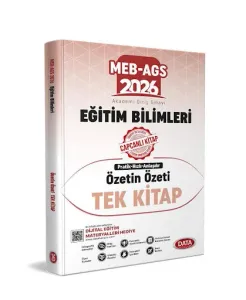 Data Yayınları 2026 MEB AGS Eğitim Bilimleri Tek Kitap Özetin Özeti