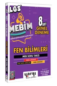 YARGI DERS ARKADAŞIM 8. SINIF LGS MEBİM FEN BİLİMLERİ 8 ADET GENEL DENEME