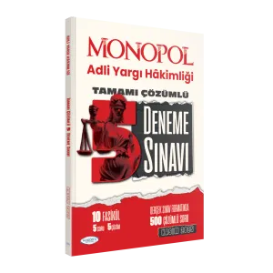 Adli Yargı Hakimliği Tamamı Çözümlü 5 Deneme Sınavı