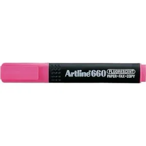 Artline 660 Fosforlu Kalem Kesik Uç:1,0-4,0mm F.Pembe