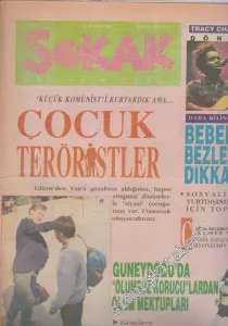 Sokak - Haftalık Dergi - Dosya: Çocuk Teröristler - Bebek Bezlerine Dikkat - Güneydoğu'da “Ölümsüz Korucu”lardan Ölüm Mektupları - Sayı: 8      Ekim