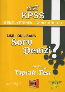 2020 KPSS Lise Ön Lisans Genel Yetenek Genel Kültür Soru Denizi Çek Kopartlı Yaprak Test Yargı Yayınları