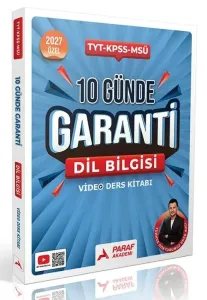 Paraf Akademi 2027 TYT Dil Bilgisi Türkçe Doktorunuz 10 Günde Garanti Video Ders Kitabı