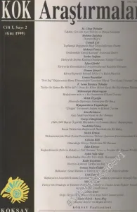 Kök Araştırmalar, Sosyal ve Stratejik Araştırmalar Dergisi - Sayı: 2  1    Güz