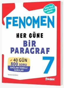 Fenomen Okul Yayınları 7. Sınıf Her Gün Bir Paragraf Fenomen Maarif Modeli Soru Bankası