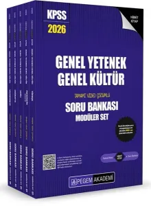Pegem Yayınları 2026 KPSS Genel Yetenek Genel Kültür Tamamı Çözümlü Soru Bankası Seti (5 Kitap)