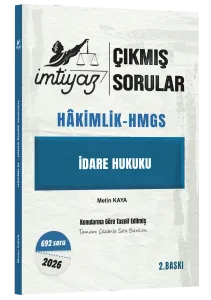 İmtiyaz Yayınları 2026 Hakimlik HMGS İdare Hukuku Çıkmış Sorular Çözümlü