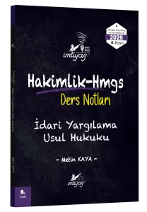 İMTİYAZ 2026 HMGS Hakimlik İdari Yargılama Usul Hukuku Ders Notları