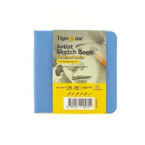 Tigertint Eskiz Defteri Sert Kapak 140gr. 12x12cm 80yp. Gök Mavi N:100140512
