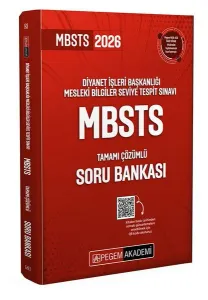 Pegem Yayınları 2026 Diyanet İşleri Başkanlığı Mesleki Bilgiler Seviye Tespit Sınavı MBSTS Tamamı Çözümlü Soru Bankası