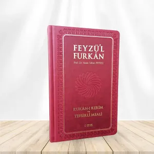 Feyzü'l Furkan Kuran-ı Kerim ve Tefsirli Meali (Orta Boy Ciltli) Bordo