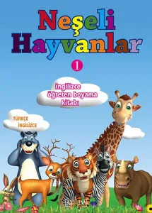 Neşeli Hayvanlar 1 İngilizce Öğreten Boyama Kitabı Türkçe İngilizce